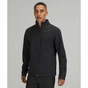 Lululemon Sojourn Track Jacket Large Black Full Zip Stretch Softshell Warpstreme